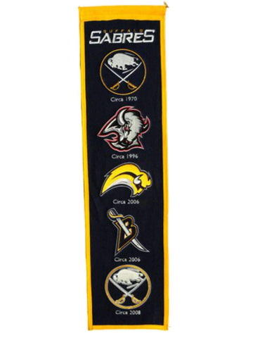 Shop Buffalo Sabres Winning Streak Past Mascots Wool Heritage Banner (8"x32") - Sporting Up
