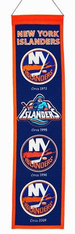 Shop New York Islanders Winning Streak Past Mascots Wool Heritage Banner (8"x32") - Sporting Up