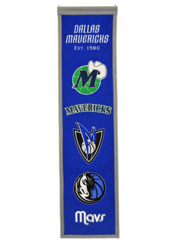 Shop Dallas Mavericks Winning Streak Past Mascots Wool Heritage Banner (8"x32") - Sporting Up