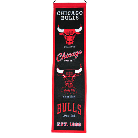Shop Chicago Bulls Winning Streak Past Mascots Wool Fan Fave Banner (8"x32") - Sporting Up