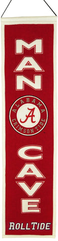 Shop Alabama Crimson Tide Winning Streak Man Cave Vertical Wool Banner (8"x32") - Sporting Up
