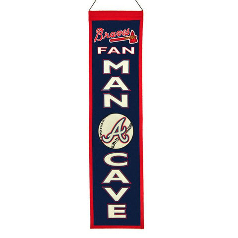 Shop Atlanta Braves Winning Streak Man Cave Vertical Wool Banner (8"x32") - Sporting Up