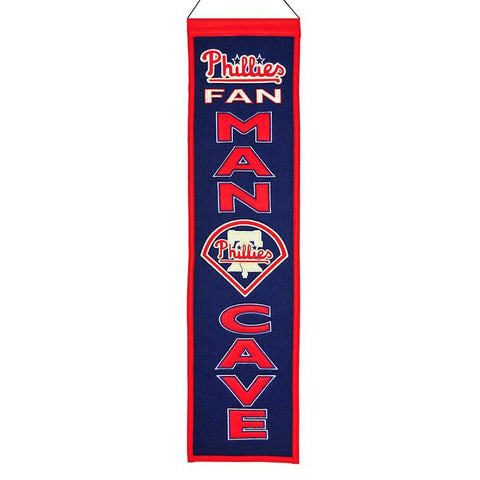 Shop Philadelphia Phillies Winning Streak Man Cave Wool Banner (8"x32") - Sporting Up