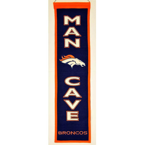 Shop Denver Broncos Winning Streak Man Cave Vertical Wool Banner (8"x32") - Sporting Up
