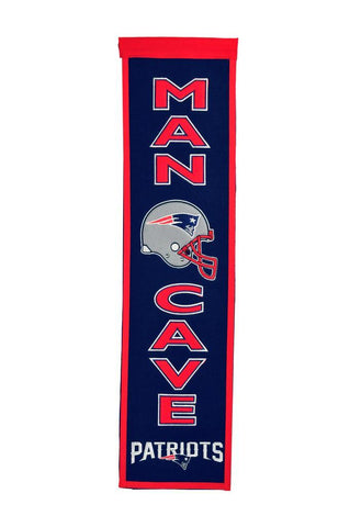 Shop New England Patriots Winning Streak Man Cave Wool Banner (8"x32") - Sporting Up