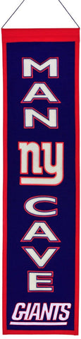 Shop New York Giants Winning Streak Man Cave Wool Banner (8"x32") - Sporting Up