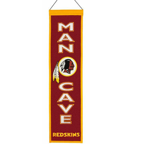 Shop Washington Redskins Winning Streak Man Cave Wool Banner (8"x32") - Sporting Up