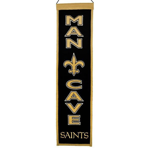 Shop New Orleans Saints Winning Streak Man Cave Wool Banner (8"x32") - Sporting Up
