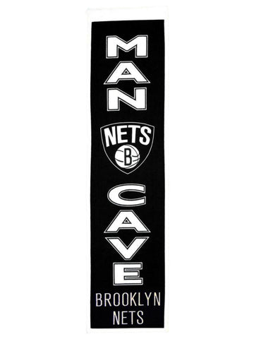 Shop Brooklyn Nets Winning Streak Man Cave Wool Banner Black (8"x32") - Sporting Up