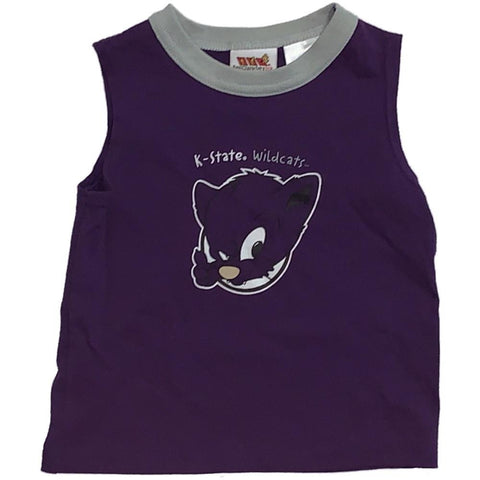 T-shirt en coton sans manches des Wildcats de l'État du Kansas violet pour tout-petit (3t) - sporting up