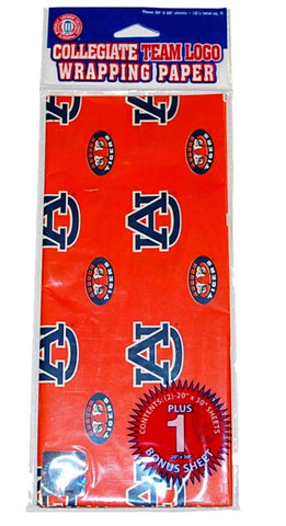 Shop Auburn Tigers Team Logo Gift  Wrapping Paper 3 Sheets (30"x20") - Sporting Up