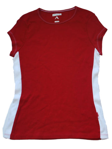 Antigua Women's Flash Style Red White Sleeveless Shirt (M) - Sporting Up