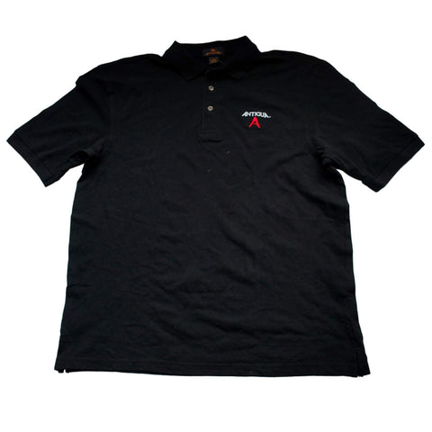Shop Antigua Men's Short Sleeve Black Golf Polo Shirt (L) - Sporting Up
