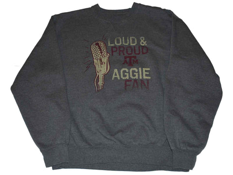 Handla Texas A&M Aggies herrutrustning Loud & Proud Aggie Fan Sweatshirt Grå (L) - Sporting Up
