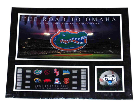 Florida Gators RTF The Road to Omaha 2012 College World Series Impresión de gamuza 16X20 - Sporting Up