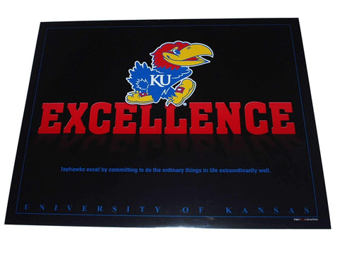 Shop Kansas Jayhawks "Inspirations U: Excellence" Black Print 16" X 20" - Sporting Up