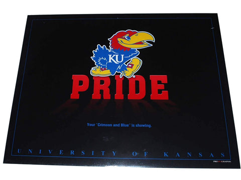 Kansas jayhawks "inspiraciones u: orgullo" impresión negra 16" x 20" - luciendo