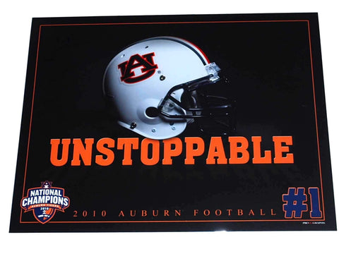 Shop Auburn Tigers 2010 Men's Football "Unstoppable" Ready to Frame Print 16" X 20" - Sporting Up