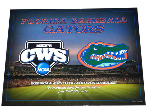 Florida Gators Baseball 2012 College World Series Listo para enmarcar Impresión 16" X 20" - Sporting Up