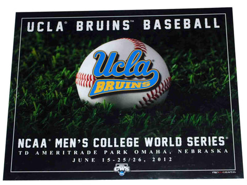 UCLA Bruins 2012 College World Series « Turf Ball » prêt à encadrer 16 x 20 - Sporting Up
