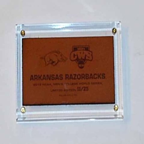 Shop Arkansas Razorbacks 2012 College World Series Limited Edition Leather Plaque - Sporting Up