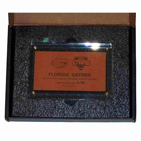 Shop Florida Gators 2012 College World Series Limited Edition Leather Clear Plaque - Sporting Up