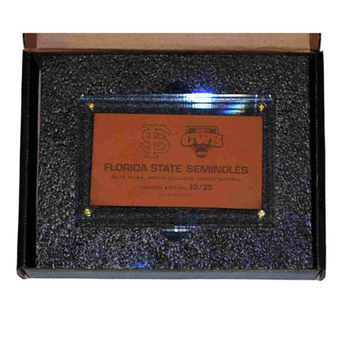 Shop Florida State Seminoles 2012 College World Series Limited Leather Clear Plaque - Sporting Up