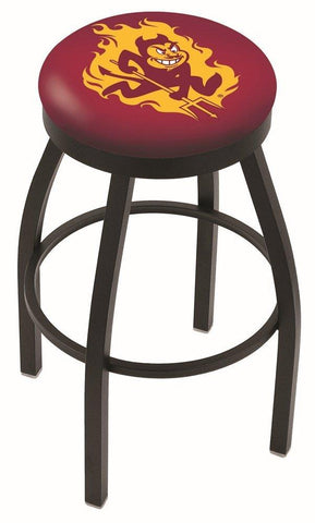 Handla Arizona State Sun Devils HBS Svart vridbar barstol med rödbrun kudde - Sporting Up