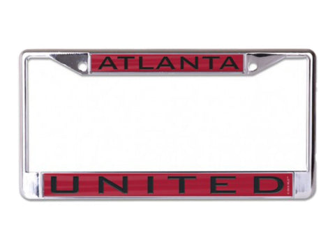 Atlanta United FC Wincraft Cadre de plaque d'immatriculation en métal incrusté de cristal rouge noir – Sporting Up