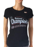 Ohio State Buckeyes 2015 College Football Champions Womens V-Neck Black T-Shirt - Sporting Up