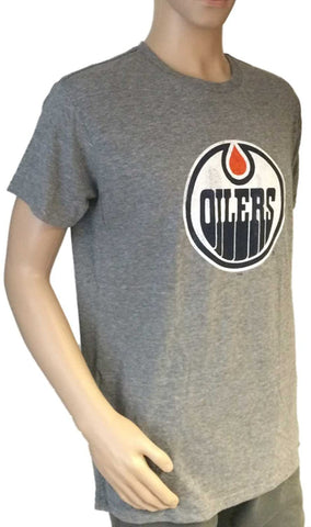 Shop Edmonton Oilers Retro Brand Gray Tri-Blend Distressed Logo Short Sleeve T-Shirt - Sporting Up