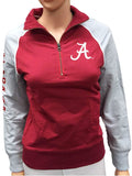 Alabama Crimson Tide GG JUNIOR Women's Fitted 1/4 Zip Jacket Pullover - Sporting Up