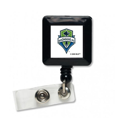 Shop Seattle Sounders WinCraft Green Black Retractable Cord ID Badge Holder - Sporting Up