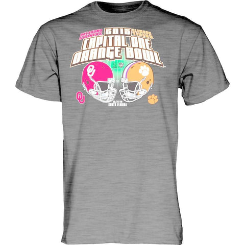 T-shirt de football Oklahoma Sooners Clemson Tigers bleu 84 2015 Orange Bowl - Sporting Up