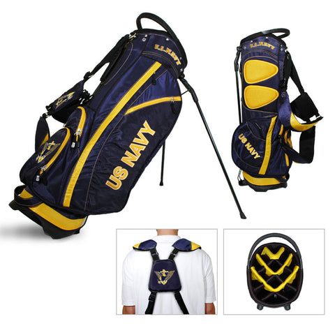 Shop Navy Midshipmen Team Golf Fairway Lightweight 14-Way Top Golf Club Stand Bag - Sporting Up
