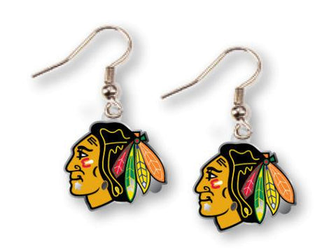 Shop Chicago Blackhawks Women's NHL WinCraft Sports Nickel Free Earrings - Sporting Up