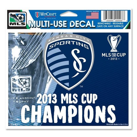 2013 mls cup champions sporting kc kansas city multi-usage ultra autocollant - sporting up