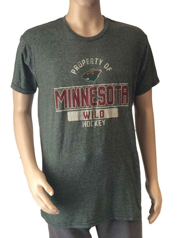 T-shirt nhl de style vintage rouge vert de marque rétro sauvage du Minnesota - sporting up