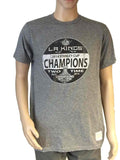 Los Angeles Kings Retro Brand 2014 Stanley Cup Champion Hockey Puck Logo T-Shirt - Sporting Up
