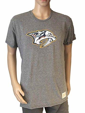 Shoppen Sie das graue strukturierte Triblend-T-Shirt der Marke Nashville Predators im Retro-Stil – sportlich