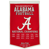 Alabama Crimson Tide Winning Streak Genuine Wool Dynasty Banner 24" x 36" - Sporting Up