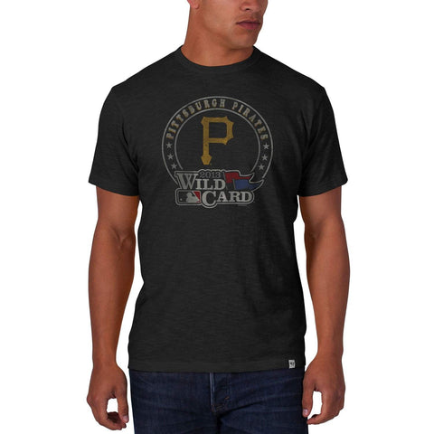 Shop Pittsburgh Pirates 47 Brand 2013 MLB Playoffs Wild Card Charcoal Black T-Shirt - Sporting Up