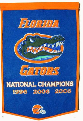 Shop Florida Gators Winning Streak Genuine Wool Dynasty Banner (24"x36") - Sporting Up