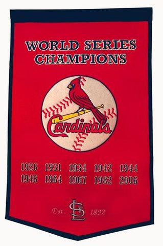 Shop St. Louis Cardinals Winning Streak Genuine Wool Dynasty Banner (24"x36") - Sporting Up