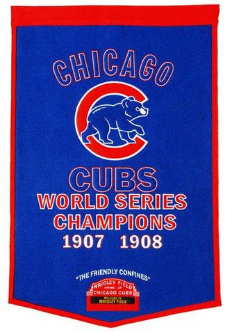 Shop Chicago Cubs Winning Streak Genuine Wool Dynasty Banner (24"x36") - Sporting Up
