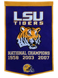 LSU Tigers Winning Streak Genuine Wool Dynasty Banner (24"x36") - Sporting Up
