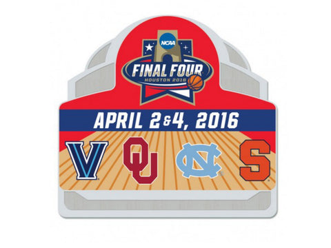 Shop 2016 NCAA Final Four College Basketball 4 Team Logos Houston Metal Pin - Sporting Up