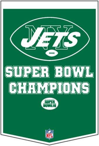 Shop New York Jets Winning Streak Genuine Wool Dynasty Banner (24"x36") - Sporting Up