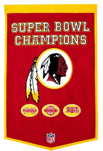 Shop Washington Redskins Winning Streak Genuine Wool Dynasty Banner (24"x36") - Sporting Up
