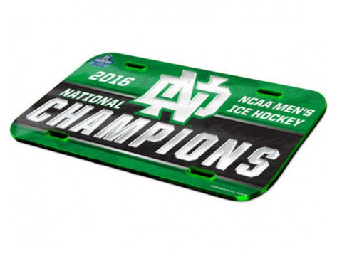 Shop North Dakota Fighting Hawks 2016 Hockey National Champions License Plate Cover - Sporting Up